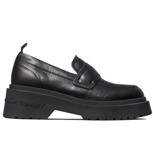 Γυναικεία Μοκασίνια Tommy Hilfiger Chunky Cleat Leather Loafers EN0EN02218-BDS Μαύρο Νέες Παραλαβές 2